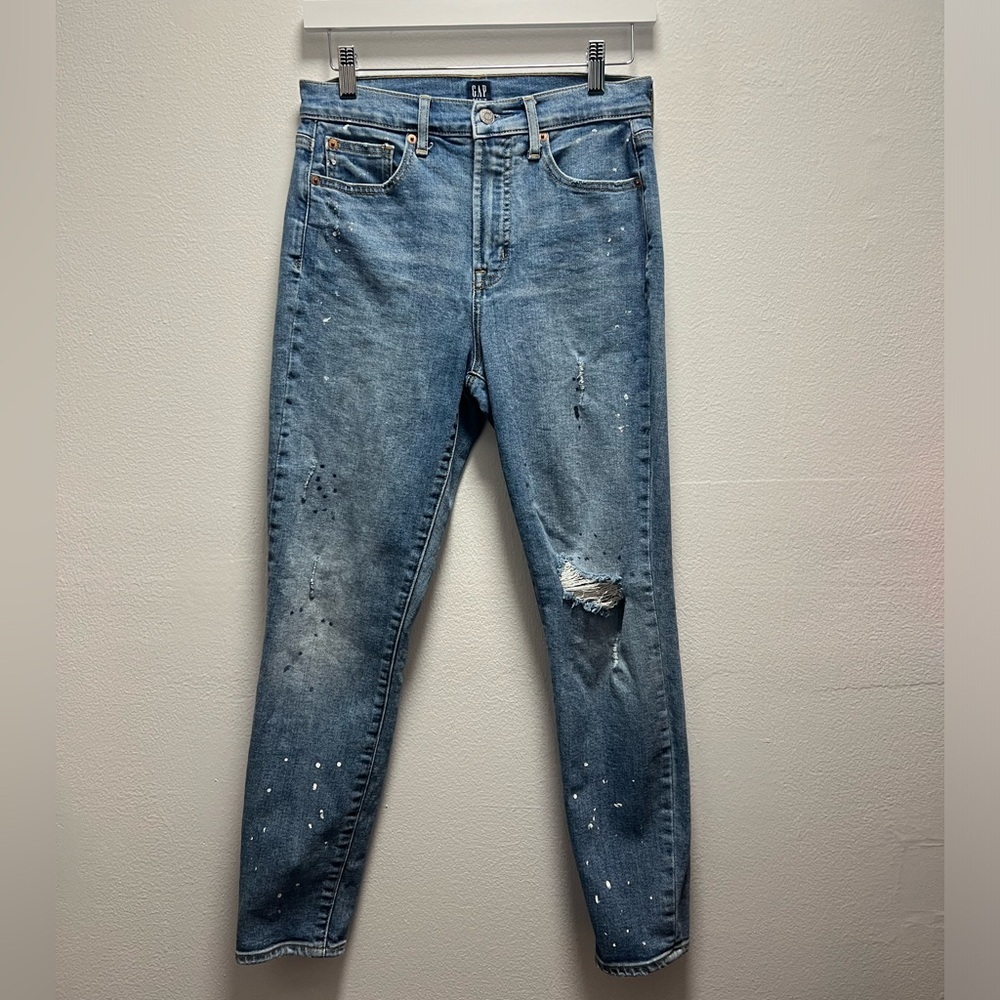 Gap True Skinny Paint Splatter Jeans - Picture 2 of 6